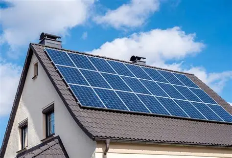 Solar panels installed on a residential home